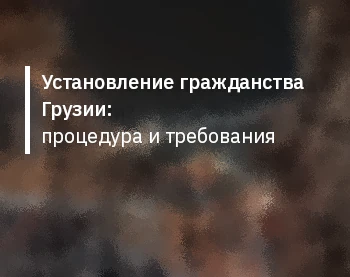 Установление гражданства Грузии: процедура и требования