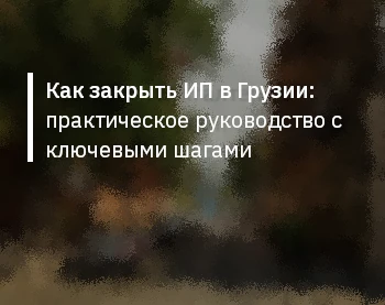 Как закрыть ИП в Грузии: практическое руководство с ключевыми шагами