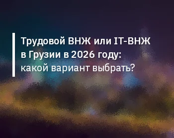 Трудовой ВНЖ или IT-ВНЖ в Грузии в 2026 году: какой вариант выбрать?